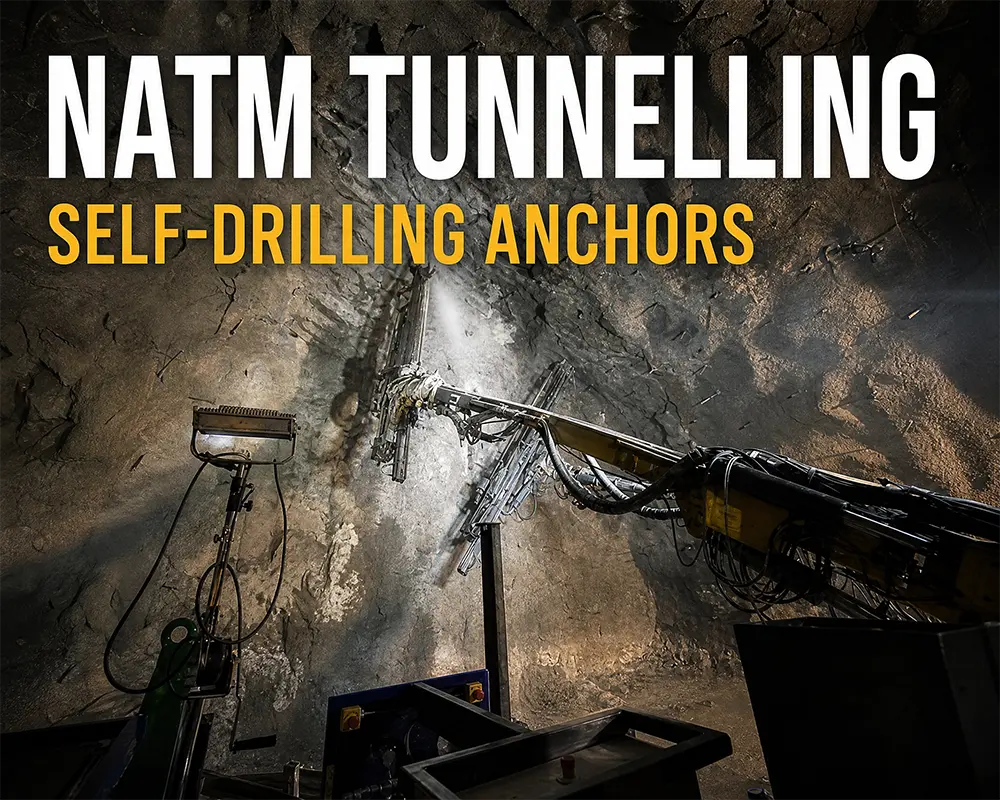 Self-drilling anchor installation in a NATM tunnel