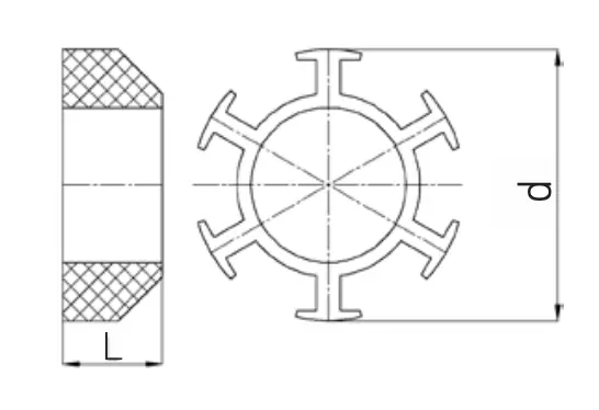 Steel spacer for hollow bar installation