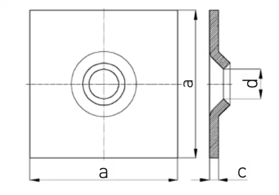 Domed plate for hollow bar self-drilling anchor