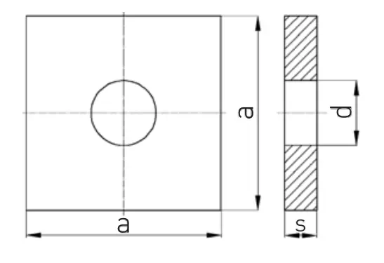 Flat bearing plate for a hollow bar pile head