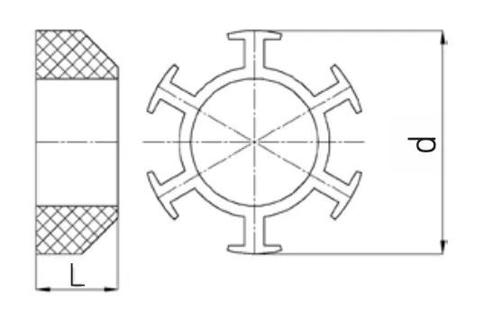 PE spacer for hollow bar system